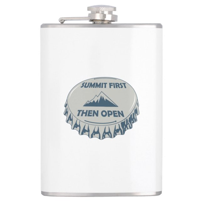 Gipfeltreffen zuerst öffnen flachmann (Vorderseite)