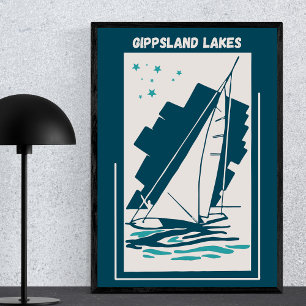 Gippsland-Seen in Australien - Vintages Segeln Poster
