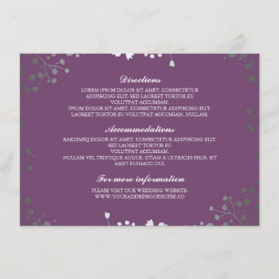 Gipskraut Amethyst Wedding Details Begleitkarte