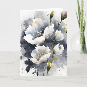 Gipskraut - Aquarellblumen Karte