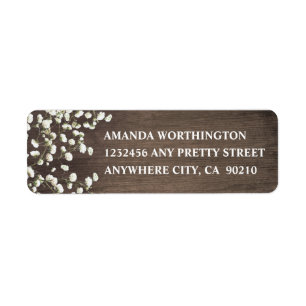 Gipskraut Barn Wood Wedding Address Labels