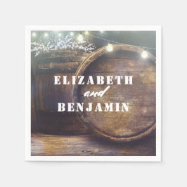 Gipskraut Barrel Rustikale Hochzeit Serviette