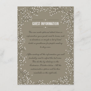 Gipskraut Brown Wedding Card Begleitkarte