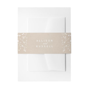 Gipskraut Cardstock Inspiriert Hochzeit Einladungsbanderole