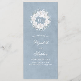 Gipskraut Floral Monogram Dusty Blue Programs Programm