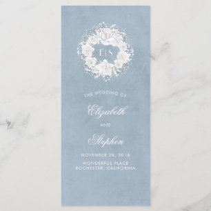 Gipskraut Floral Monogram Dusty Blue Programs Programm