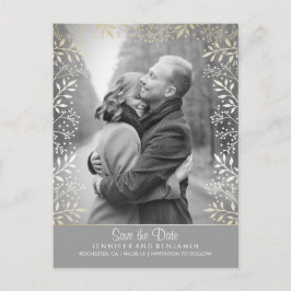 Gipskraut Foil Foto Save the Date Ankündigungspostkarte