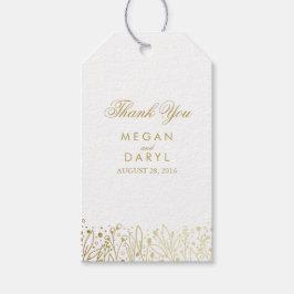 Gipskraut Gold Foil Bouquet Wedding Geschenkanhänger