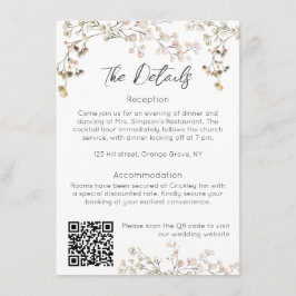 Gipskraut-Hochzeitkarte Begleitkarte