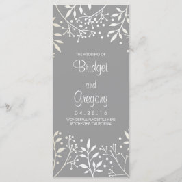 Gipskraut Hochzeitsprogramme Programm