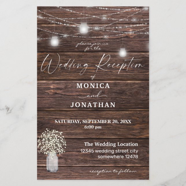 Gipskraut Lights Hochzeitsempfang LG Flyer (Vorne)