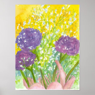 Gipskraut Lila Blume Bouquet Poster