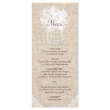 Gipskraut Mason Jar Rustic Wedding Menu