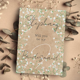 Gipskraut Niedlich Boho wirst du meine Bridesmaid Einladung