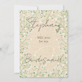 Gipskraut Niedlich Boho wirst du meine Bridesmaid Einladung