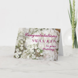 Gipskraut Personalisiert Hochzeit Glückwunsch Karte