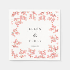 Gipskraut Rosa Blütenfarbenhochzeit Serviette