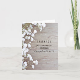 Gipskraut Rustic Wedding Vielen Dank Dankeskarte