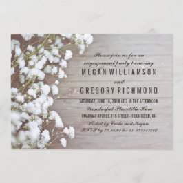 Gipskraut Rustikale Engagement Partei Einladung