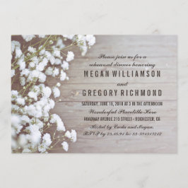 Gipskraut Rustikale Probe Abendessen Einladung