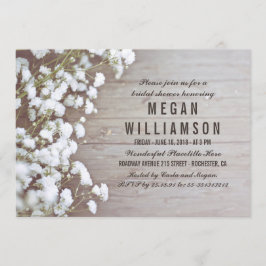 Gipskraut Rustikales Brautparty Einladung