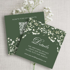 Gipskraut Sage Green Wedding Details QR Code Begleitkarte