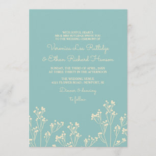 Gipskraut Silhouette - Schöne Hochzeit Einladung