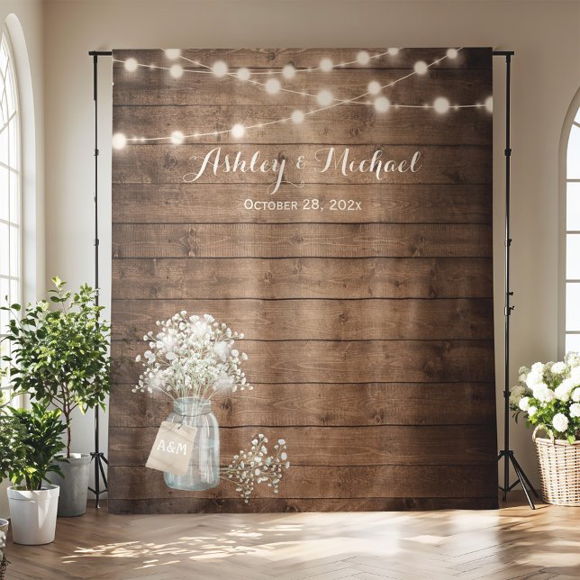 Gipskraut String Light Rustic Weddrop Wandteppich (Von Creator hochgeladen)