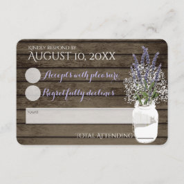 Gipskraut und Lavendel RSVP Karte