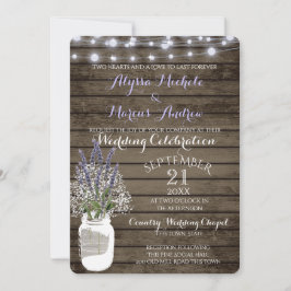 Gipskraut und Lavender mit Jar Wedding Einladung