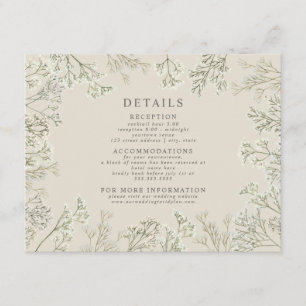 Gipskraut von White Wedding Details Begleitkarte