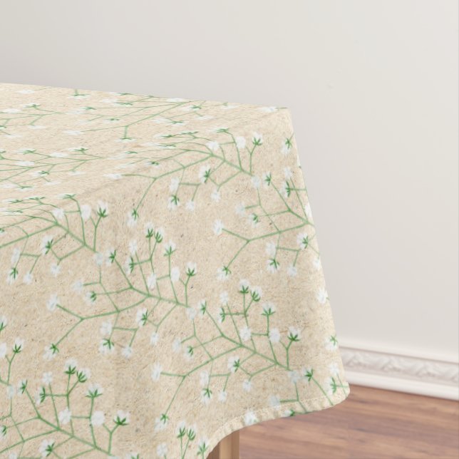 Gipskraut Watercolor Floral Baptisse Hochzeit Tischdecke (Beispiel)