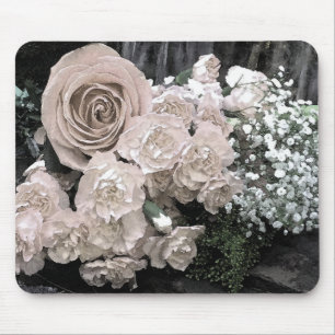 Gipskraut Weißer Rosengarten Mousepad