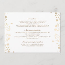 Gipskraut White Wedding Details - Informationen Begleitkarte