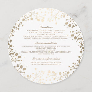 Gipskraut White Wedding Details - Informationen Einladung