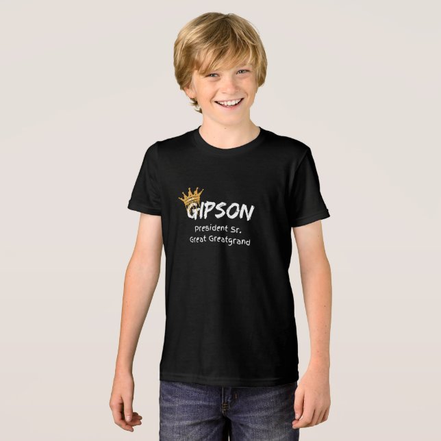 Gipson Pres Sr. Great Greatgrand (Jugend) Tri-Blend Shirt (Vorderseite voll)