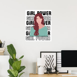 Gir Power Frauenportrait zur Ermächtigung von Zita Poster