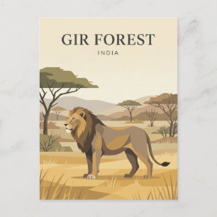 Gir-Wald Indien Postkarte
