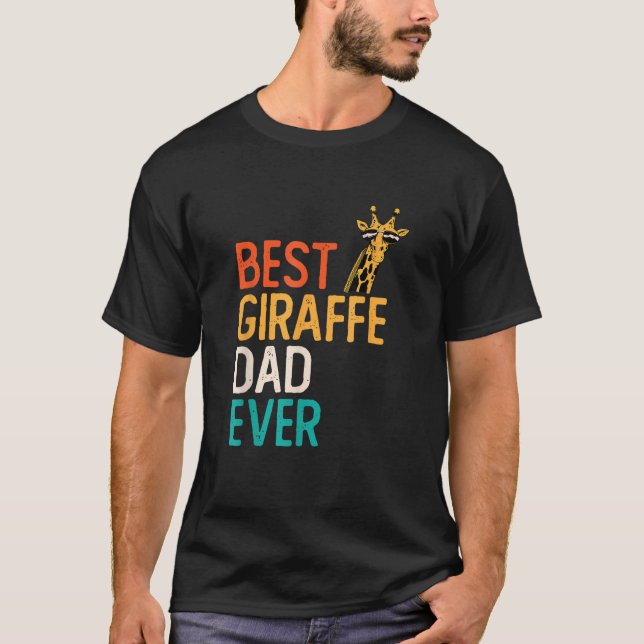 Giraff Zoo Animal Lover Funny Giraffe Pater Vater  T-Shirt (Vorderseite)