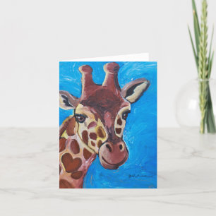 Giraffe (2019) - klein - 4 Zoll x 5,6" - vertikal Dankeskarte