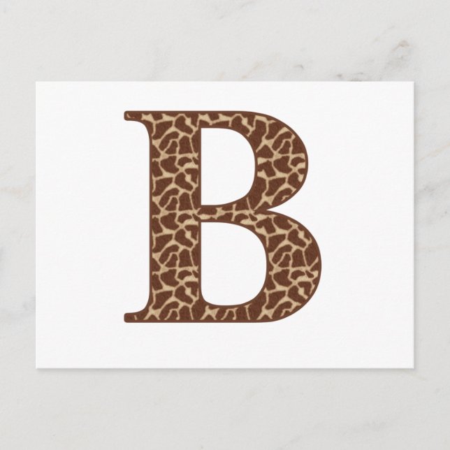 Giraffe A Postkarte (Vorderseite)