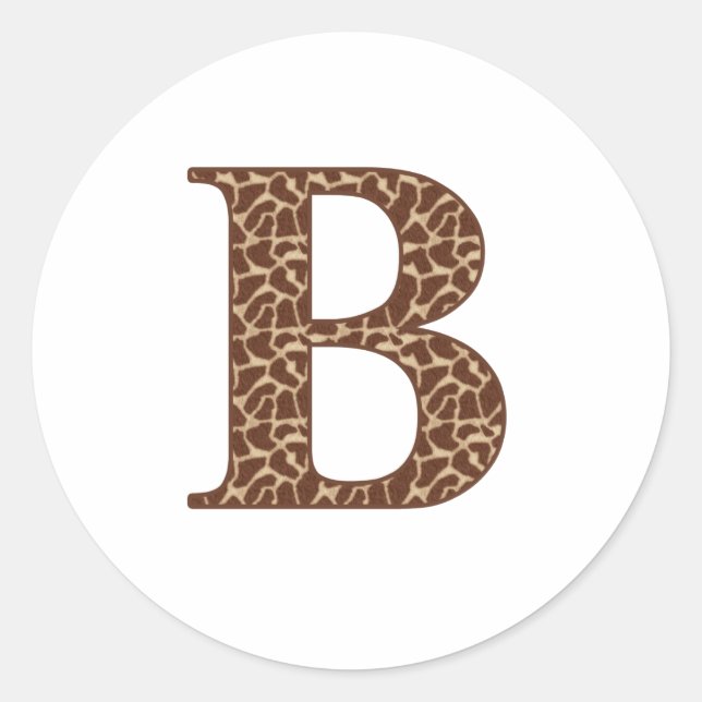 Giraffe A Runder Aufkleber (Vorderseite)