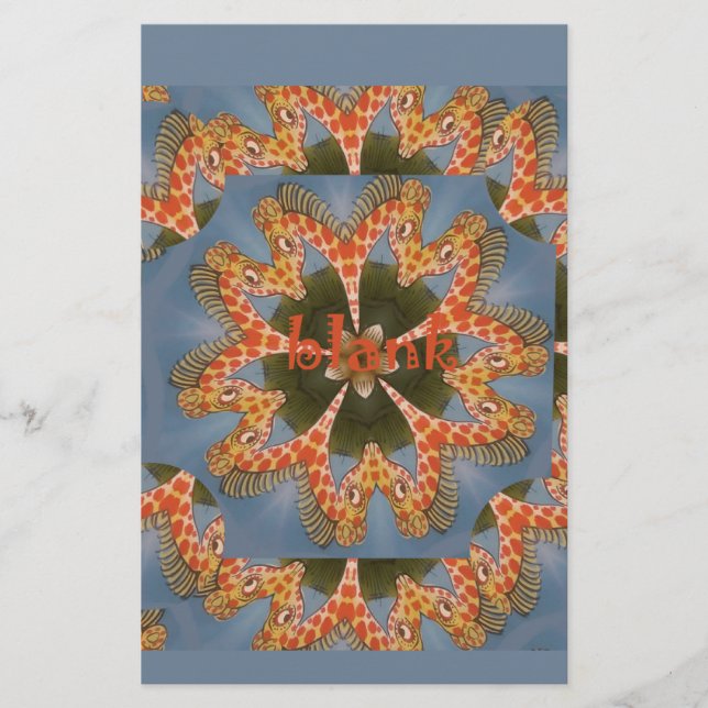 Giraffe Abstract Art Druck Briefpapier (Vorderseite)