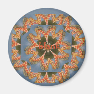 Giraffe Abstract Art Druck Magnet