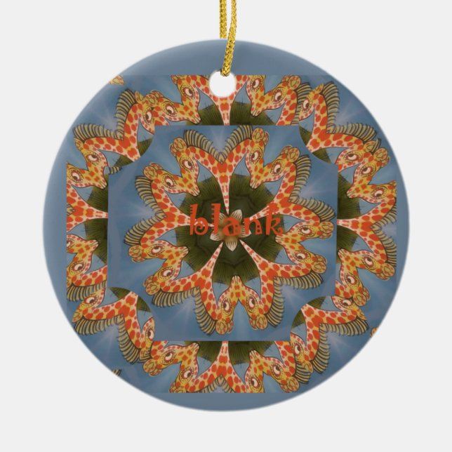 Giraffe Abstrakte Kunstdrucke Keramik Ornament (Vorne)