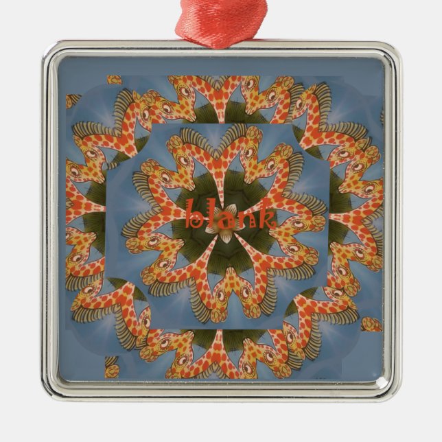 Giraffe Abstrakte Kunstdrucke Ornament Aus Metall (Vorne)