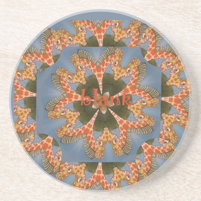 Giraffe Abstrakte Kunstdrucke Untersetzer (Vorne)