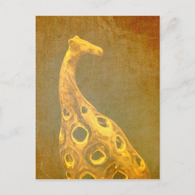 Giraffe Abstrakte Postkarte (Vorderseite)