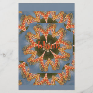 Giraffe Abstrakter Kunstdruck Briefpapier