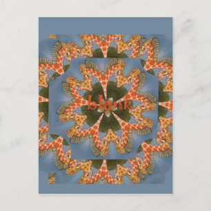 Giraffe Abstrakter Kunstdruck Postkarte